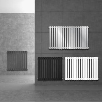 Radiador Toallero Horizontal LuxeBath Stella 640x600 mm Cromado con Conexión Central y Kit de Montaje
