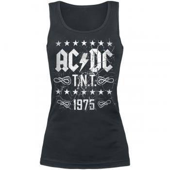 AC/DC T.N.T. 1975 Mujer Top Negro XL 100% algodón Regular