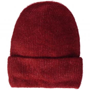 PIECES Pcjosefine Wool Hood Noos, Gorro de Punto para Mujer, Rojo