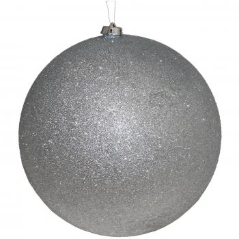Acan Bola de Navidad de 25 cm con Purpurina Plateada