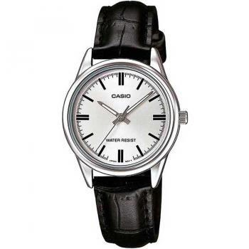 Casio Women's Analog Watch LTP-V005L-7A, 28mm Dial, Water Resistant, Leather Strap