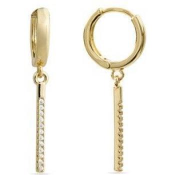 Pendientes Luxenter Remin de Circonita Brillante acabados en oro amarillo de 18k