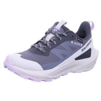 Salomon Elixir Activ Gore-Tex - Zapatillas de montaña para mujer, color gris oscuro/azul, talla 40 EU