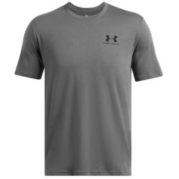 Camiseta Under Armour Sportstyle Left Chest de manga corta en color gris humo para hombre, talla XL