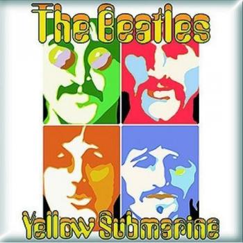Imán para nevera The Beatles Submarino Amarillo Mar de la Ciencia One Size Blanco