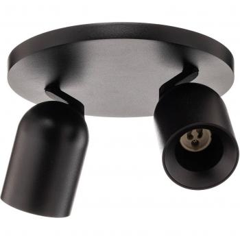 Foco empotrado Arcchio Brinja, redondo, negro, 2 luces, aluminio, GU10