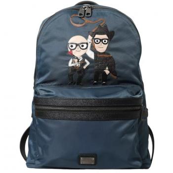 Blue Nylon DGFamily Patch Men Backpack Bag