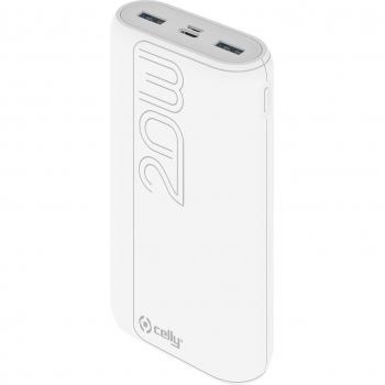 Celly PBPD20000EVOWH Power Bank 20000mAh PD (Power Delivery) 22W Blanco