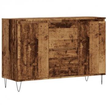 Aparador de madera de ingeniería envejecida 104x35x70 cm, armario de almacenaje, mueble aparador, mueble de almacenaje de cocina, bufé