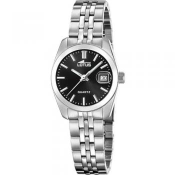 Reloj de Mujer Lotus Freedom 18992/6 de Acero Inoxidable 316L Plateado con Correa Negra