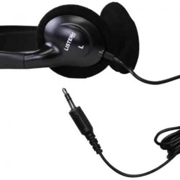 Listen Technologies LA-165 Premium Stereo Headphones with Noise Isolation and Comfort Fit