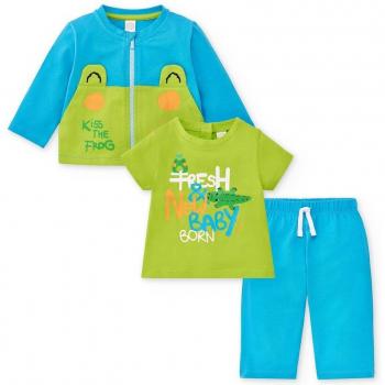 Conjunto de bebé niño Tuc Tuc 3 piezas Water Lilies en azul y verde
