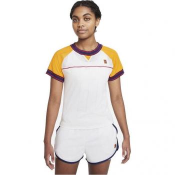 Camiseta de Manga Corta Mujer Nike Court Dri-Fit Slam Blanco