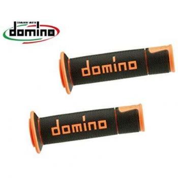 Manopole Domino A450 Racing On-Road Negro/Naranja Extremo Abierto