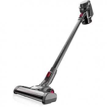 Cecotec Conga ThunderBrush 770 Immortal Battery - Aspirador Vertical 25,9 V. 2 Cepillos Intercambiables, Base de Carga Pared, Autonomía de 50 min, Tecnología 360º, Batería de 25,9 V, Rojo