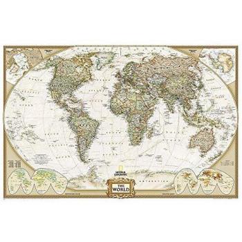 World Executive, laminated : Wall Maps World: PP.NGW622085: Laminated Executive Line