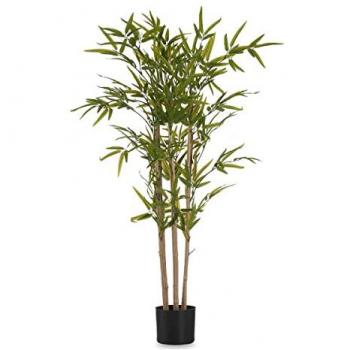 Planta Decorativa Ibergarden de Plástico con Cable de Hierro, diseño en Bambú, dimensiones 70 x 120 x 70 cm, Multicolor, Estándar