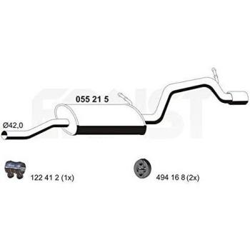 Silenciador trasero ERNST 055215 para General Motors Opel
