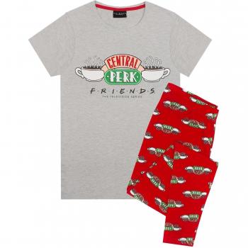 Conjunto de pijama para mujer Friends Central Perk Gris/Rojo M
