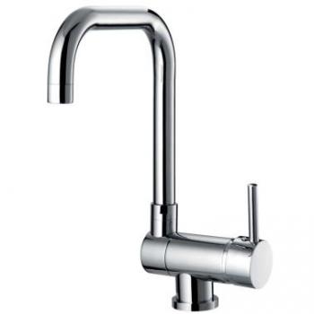 Grifo mezclador de cocina New Oslo cromado plegable con ventana especial