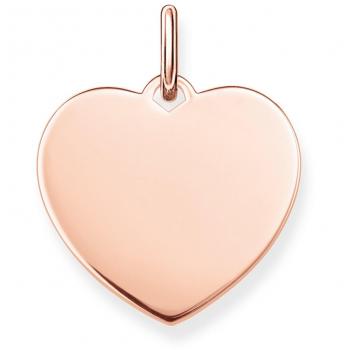 Colgante Corazón Grande de Plata Bañado en Oro Rosa de 18k - Thomas Sabo Love Bridge