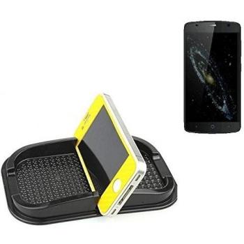 Montaje autoadhesivo de goma para el salpicadero / escritorio, adecuado para ZTE Blade L5 Plus, negro. Incl. Compartimento de almacenamiento para vasos, monedas, llaves, etc. titular salpicadero, titular Smartphone móvil titular de teléfono, taza, sopor
