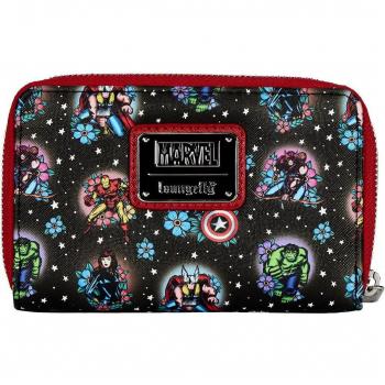 Loungefly Marvel Avengers Tattoo Zip Around Wallet