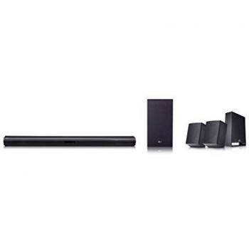 LG SJ4R Barra de Sonido 4.1 Canales, 420W, Bluetooth con Subwoofer Inalámbrico y Hi-Res Audio - Negro