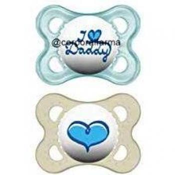 MAM Original Silicone Pacifier 0-6 Months Blue (2 Pack)