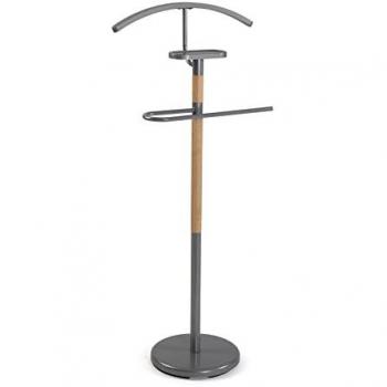 Galán de Noche Moderno Multifuncional Versa Holstebro con 2 Perchas para Ropa, Medidas (Al x L x An) 112 x 28,8 x 46,5 cm, Material: Metal