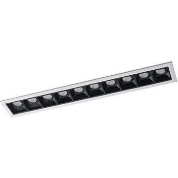 Downlight empotrable LED Sinkro 10 luces antirreflejo, blanco y negro, 4000K, 2W