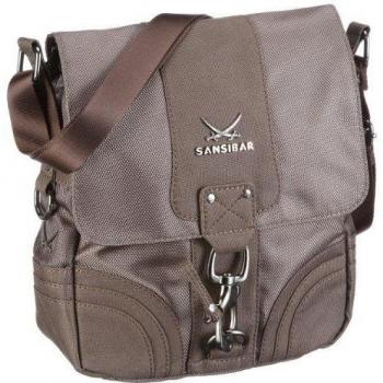 Sansibar Cyclone B-195 CY 48 - Bolso al hombro de nailon para mujer, color verde, talla 23x6x26 cm
