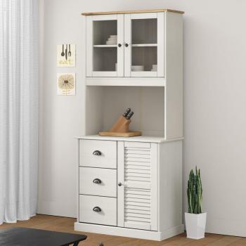 Armario alto VIGO de madera maciza de pino blanco 78x40x175 cm