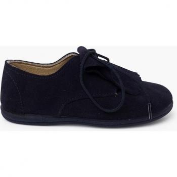 Zapatos de cordones de serraje para niños con lengüeta de flecos