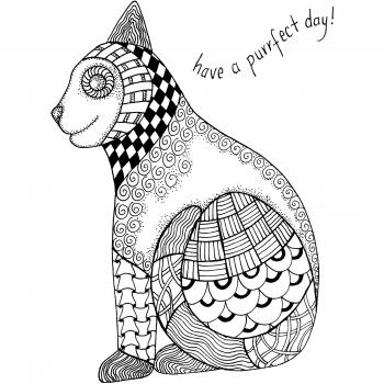 Sweet Dixie Sello Transparente Zendoodle RTG Cat