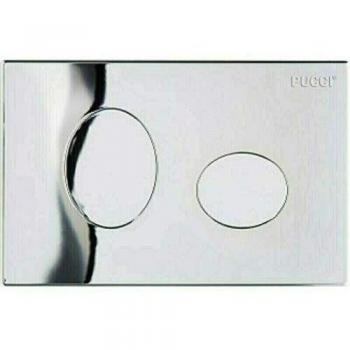 Placa de descarga empotrada Pucci Eco 2 botones elípticos modelo 2014 cromo