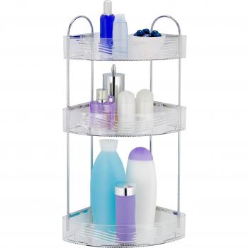 toyma 0604/49 - Rinconera metálica Triple, Color Blanco traslucido