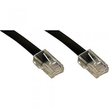 Cable ISDN RJ45 (8P4C) de 5m - Conector macho a macho, color negro