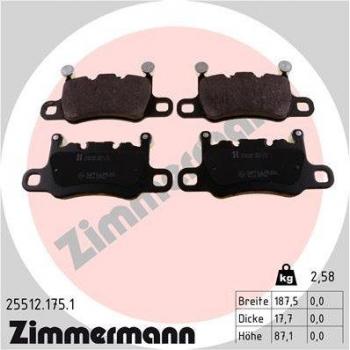 Pastillas de freno ZIMMERMANN 25512.175.1