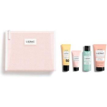 Lierac Sunissime Anti-Aging Gift Set - Includes Sun Face Fluid SPF50 (25ml), Hydragenist Cream (15ml), Micellar Water (50ml), and Body-Nutri Milk (50ml)