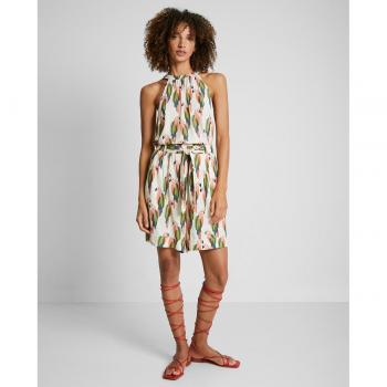 Short de mujer fluido con estampado de loros