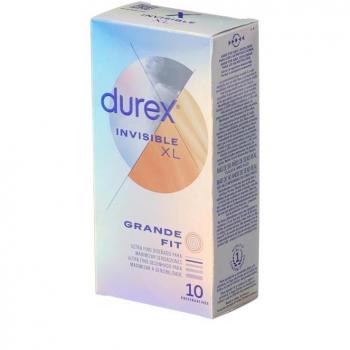 Durex Invisible XL Preservativos Ultrafinos Mayor Sensibilidad 10 Unidades