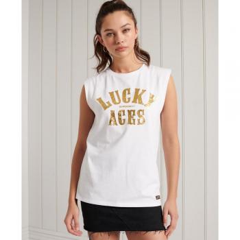 Camiseta Sin Mangas Militar Superdry con Logo