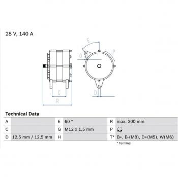 Alternador BOSCH 0 986 045 990 de corriente trifásica