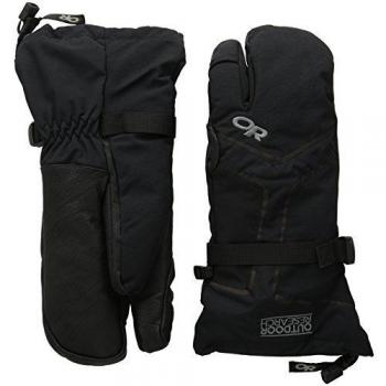 Outdoor Research Men's Highcamp 3-Finger Gloves, Black, Large