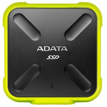 ADATA SD700 256GB Durable External 3D NAND Solid State Drive, IP68 Dustproof Waterproof, Military-Grade Shockproof, Up to 440MB/s Read and Write, Yellow