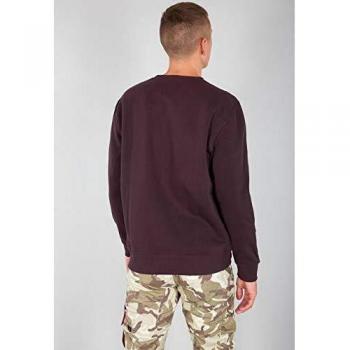 Felpa Alpha Industries Basic Small Logo Color Marrón Profundo Talla 2XL