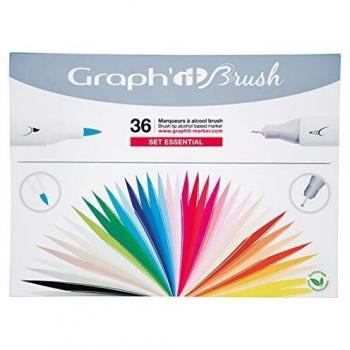 Set de 36 Rotuladores Graph'it Brush y Extra Fino Esenciales Multicolor