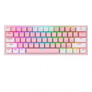 Redragon Fizz Pro K616 RGB Teclado Mecanico Gaming Inalambrico - Blanco/Rosa