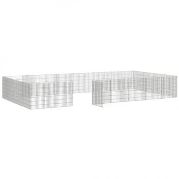 Recinto Corral para Animales 24 Paneles de Hierro Galvanizado 54x60 cm - vidaXL Plateado, ideal para conejos y otros animales